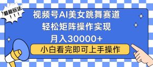视频号蓝海赛道玩法,当天起号,拉爆流量收益,小白也能轻松月入30000+-创业资源网