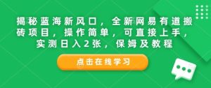 揭秘蓝海新风口,全新网易有道搬砖项目,操作简单,可直接上手,实测日入2张,保姆及教程-创业资源网