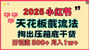 首次揭秘:彻底打通小红书截流思路,全行业全链路打法,当天引爆你的通讯录 私域大咖自用法-创业资源网