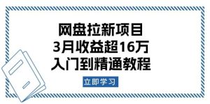 百度云盘拉新项目:3月盈利超16万,入门到精通实例教程-创业资源网