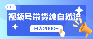 视频号带货,纯自然流,起号简单,爆率高轻松日入2000+-创业资源网