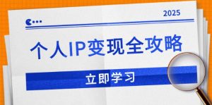 个人IP变现全攻略:私域运营,微信技巧,公众号运营一网打尽,助力品牌推广-创业资源网