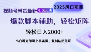 视频号带货全新4.0游戏玩法,著作制作简单,当日养号,拷贝,轻轻松松引流矩阵...-创业资源网