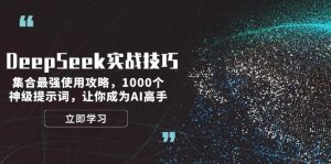 DeepSeek实战经验：结合最牛应用攻略大全，1000个极品引导词，让自己成为AI大神-创业资源网