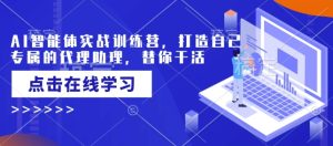 AI智能体实战演练夏令营,创造自己专属代理商助手,为你干活儿-创业资源网