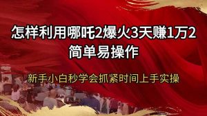 怎么利用哪咤2爆红3天赚1万2简单易操作新手入门秒懂得尽早入门实际操作-创业资源网