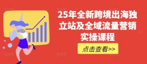 25年全新升级跨境出海自建站及全域流量营销推广实操课程,跨境电商电商独立站TIKTOK全域营销普通货物运输物流游戏玩法全集-创业资源网