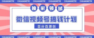 微信视频号AI爆红跑道,日入3张,一条条原创设计,新手快速掌握-创业资源网