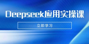 Deepseek运用实操课:AI制做数据母亲、写真集、小视频,辅导作业,PPT制作等-创业资源网