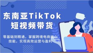 东南亚地区TikTok短视频卖货,零基础到掌握,把握跨境电子商务核心技能,完成高效管理与赢利-创业资源网
