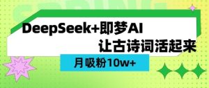 用DeepSeek做AI 古诗文短视频，增粉 10W (家庭保姆级实例教程)-创业资源网