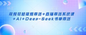 微信视频号短视频卖货 直播带货系统课 AI Deep-Seek推荐书单卖货-创业资源网