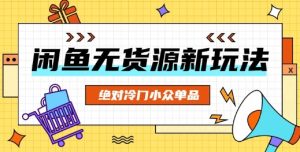 闲鱼平台无货源电商小众品类新项目，肯定小众冷门品类-创业资源网