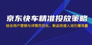 京东快车精准推送对策,融合用户营销与详情页优化,新产品迅速入池引爆流量-创业资源网