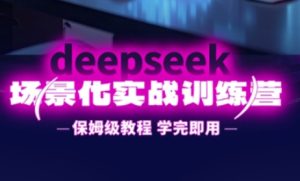 DeepSeek场景化实战训练营,保姆级教程,学完即用,手把手教你用DeepSeek提升效率-创业资源网