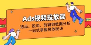 Ads视频投放课全面解析:选款、投流、视频剪辑到数据统计分析,一站式把握推广窍门-创业资源网