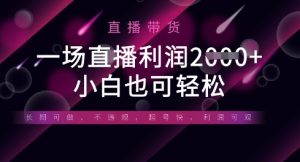 半没有人直播卖货,一场盈利多张,适宜所有平台游戏玩法,新手也可以轻轻松松-创业资源网