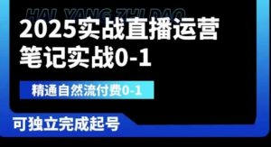 2025实战演练抖音运营0-1,熟练自然流付钱0-1,可及时完成养号-创业资源网