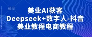美容连锁AI拓客Deepseek 虚拟数字人-抖音视频美容连锁实例教程电商教程-创业资源网