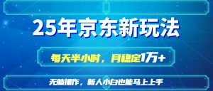 25京东商城新模式,每天一小时,月平稳1W-创业资源网