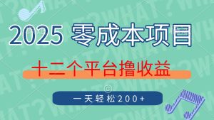 2025年零成本新项目,十二个服务平台撸盈利,运单号一天轻轻松松200-创业资源网