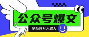 应用DeepSeek十分钟写100篇微信公众号热文，多矩阵号实际操作轻轻松松月入了W-创业资源网