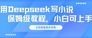 用Deepseek写网络小说，家庭保姆级实例教程，小白可实际操作-创业资源网