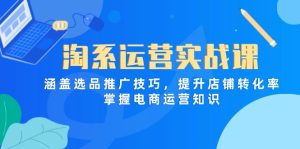 淘系运营实战课,涵盖选品推广技巧,提升店铺转化率,掌握电商运营知识-创业资源网