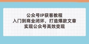 微信公众号IP拓客实例教程(第3期),从入门到商业闭环,推出爆款文章内容,完成群众…-创业资源网