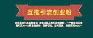 【0撸新项目互粉引流方法自主创业粉】一个微信每日完全免费引流方法30-50精确自主创业粉,完全免费引流方法,当日奏效,轻轻松松转现多张-创业资源网