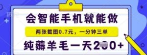 简易截屏就能获得盈利，比较适合小白忙活的第二职业，日入2张 轻松-创业资源网