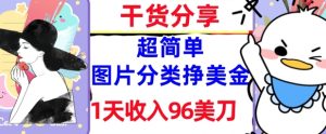 图片分类挣美元，1天收益96美金，0成本费，超级简单， 实战演练干货知识，免费资源-创业资源网