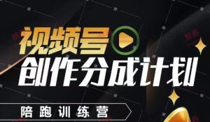 视频号创作分成计划陪跑训练营，手把手教会你如何制作视频，细水长流型项目-创业资源网