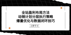 整站赢利合理布局方式:促销方案分层次执行策略,爆量优化与数据闭环方法-创业资源网