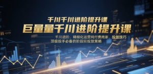 巨量千川升阶提高课，巨量千川升阶、精细化营销纯付钱店家、推广方法、顶尖投篮高手必不可少的分阶段推广策略-创业资源网