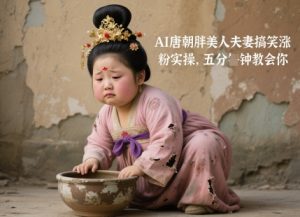 AI唐代胖美人夫妻搞笑增粉实际操作,五分钟教会我们-创业资源网