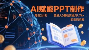 AI创变PPT制做,每日2钟头,平常人0基本实际操作月入7k  的转现攻略大全-创业资源网