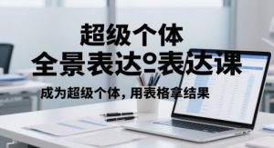 超级个体全景图表述课，变成超级个体，用报表拿结果-创业资源网