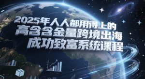 2025年每个人都用得上的高认可度跨境出海取得成功发家致富系统课程-创业资源网