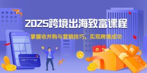 2025跨境出海发家致富课程内容,把握收并购与营销方法,完成跨境电商取得成功-创业资源网