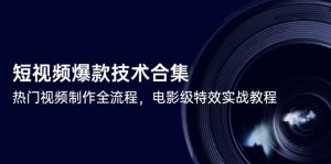 小视频爆品技术性合辑，热点视频制做全过程，影片级动画特效实战演练实例教程-创业资源网