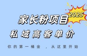 家长粉项目,一个可以长期变现暴利项目,私域高客单价,轻松完成你的人生第一桶金-创业资源网