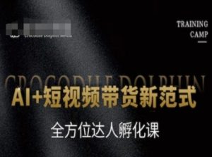 AI+短视频带货新范式,全方位达人孵化课-创业资源网