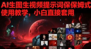 AI生图生视频提示词保姆式使用教学,小白直接套用-创业资源网