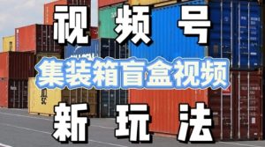 视频号新玩法,利用老外开集装箱盲盒视频,挣分成计划收益,月入过W,新手小白轻松上手-创业资源网