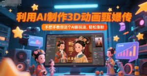 利用AI制作3D动画甄嬛传,流量爆了,手把手教你这个AI新玩法,轻松涨粉-创业资源网