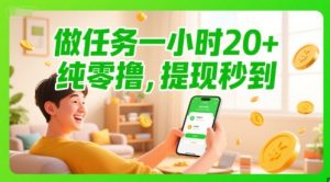 做任务一小时20+,纯零撸,提现秒到-创业资源网