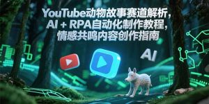 YouTube动物故事赛道解析,AI+RPA自动化制作教程,情感共鸣内容创作指南-创业资源网