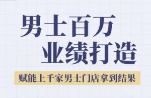 2025男士美业百万业绩打造,赋能上千家男士门店拿到结果-创业资源网