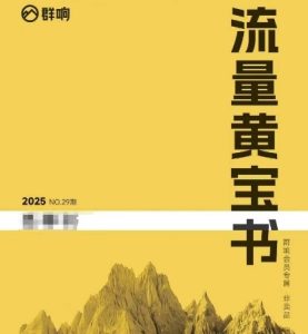 群响流量黄宝书25-29期，群响内部私享资料非卖品-创业资源网